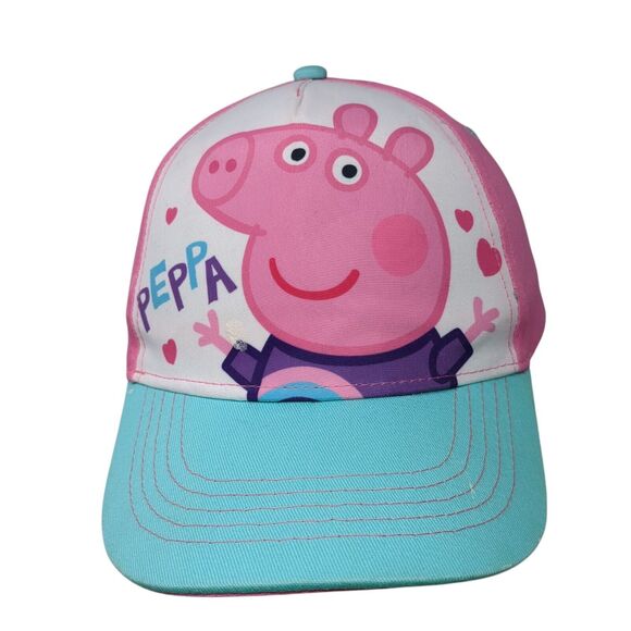 Peppa Pig Strapback Hat Multicolor Youth One Size Adjustable Colorblock - Picture 1 of 9